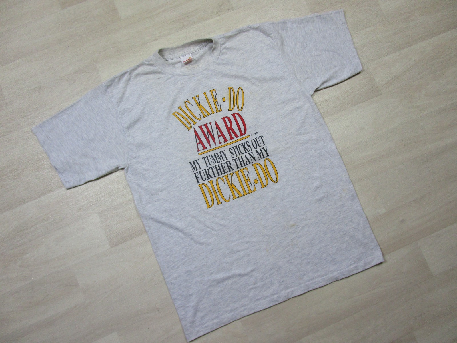 Vintage Funny Joke T Shirt (XL) "Dickie-Do Award" Quote 1990s Adult Humor