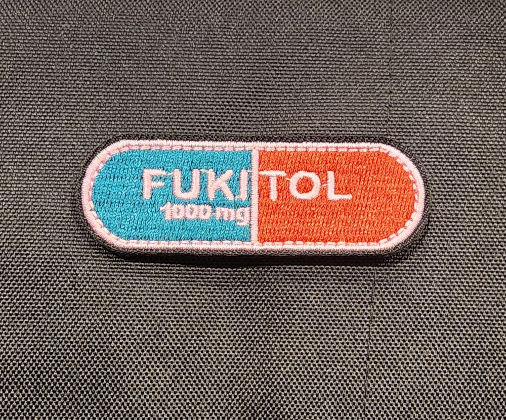 FUKITOL 1000mg Embroiderd Morale Patch NEW