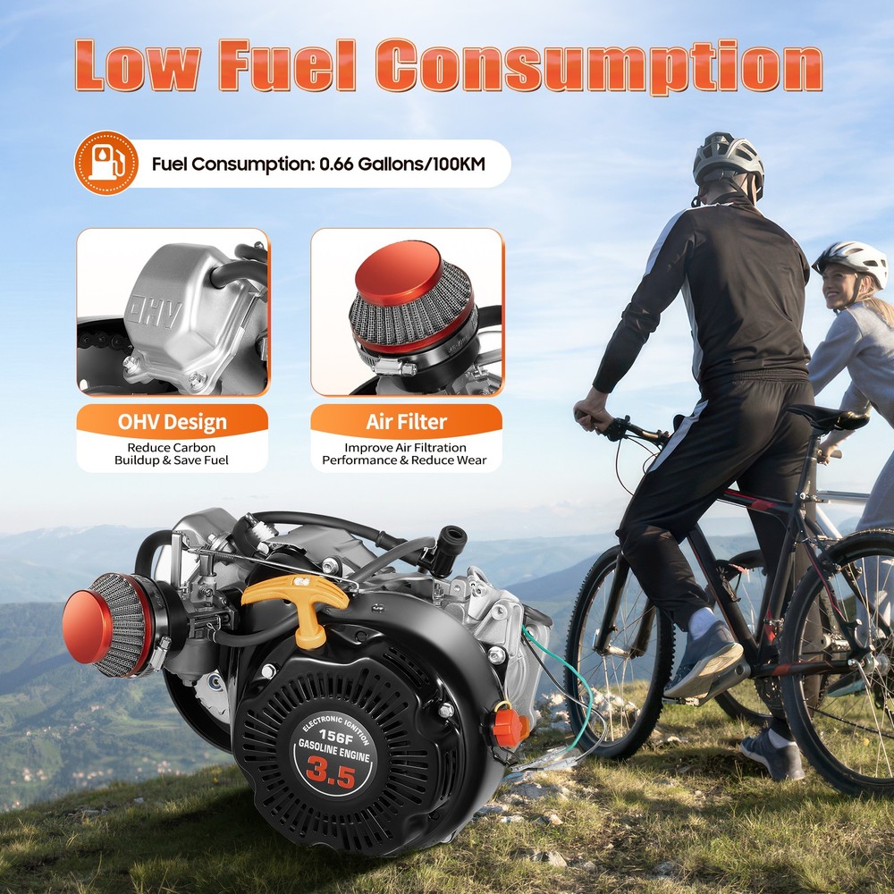 100cc 4 Stroke Bicycle Engine Kit Set Gas Motorized Motor Bike Modified Engine