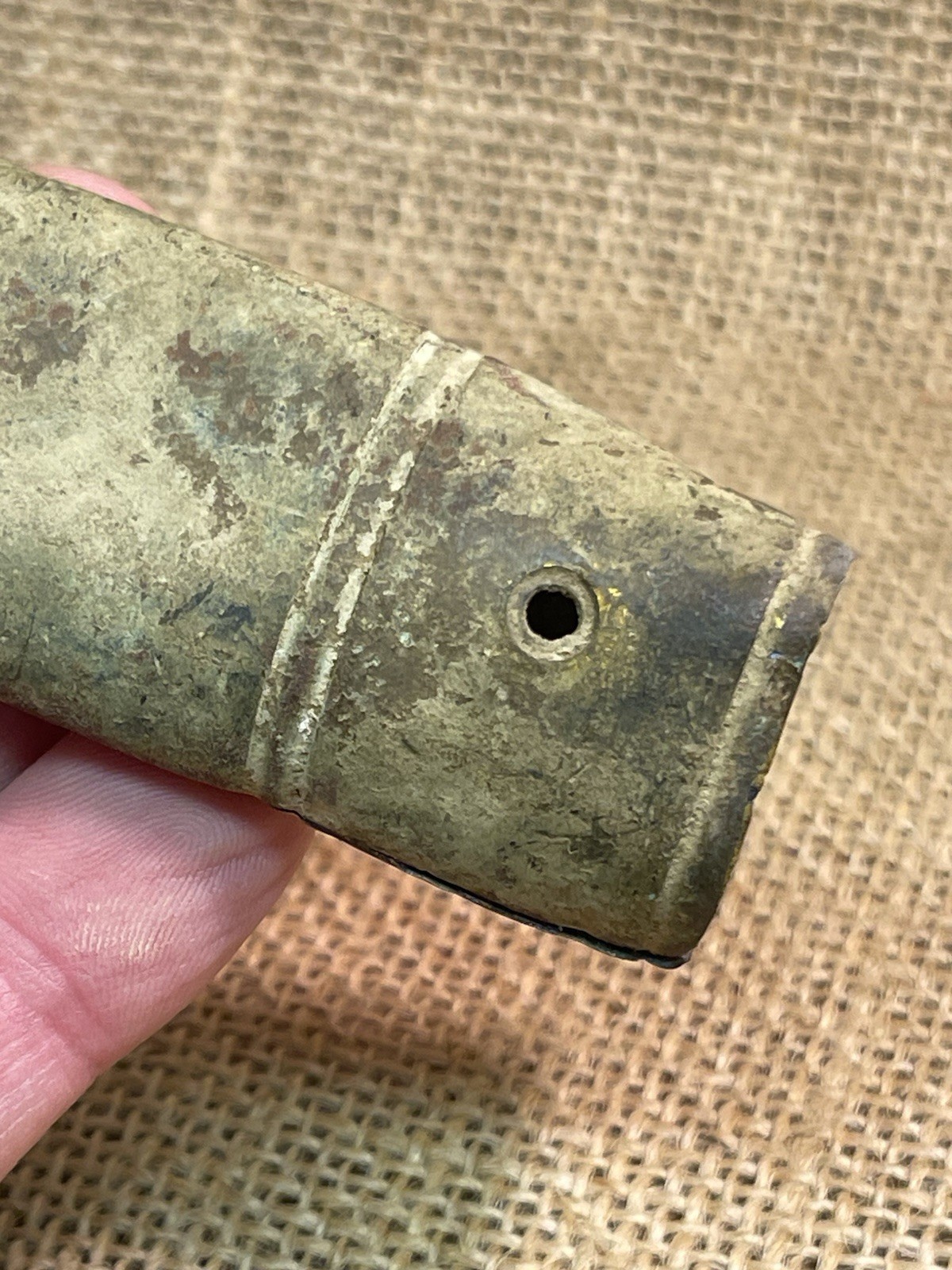 Dug Civil War Brass Foot Officers Or Staff Officers Sword Drag Heavily Used Worn