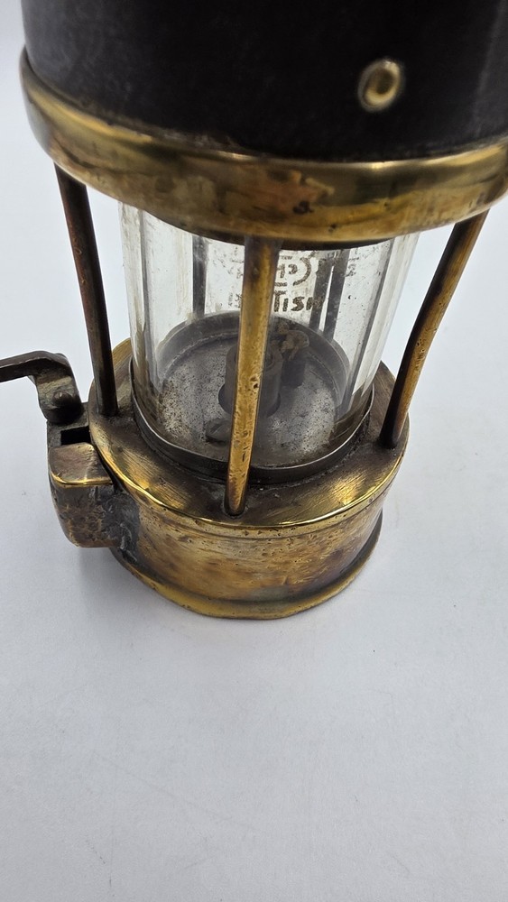 Antique Eccles Protector/Miners/Davy Lamp- Type 6- Brass- 1959