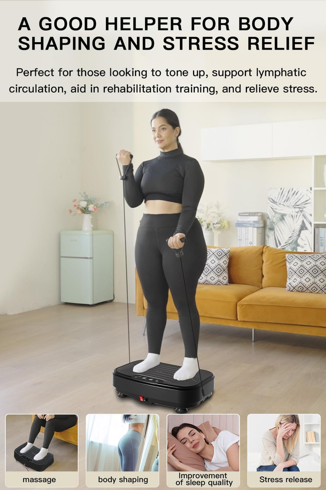 Vibration Plate Exercise Machine,Power Waver Vibration Plate Platform for Lympha