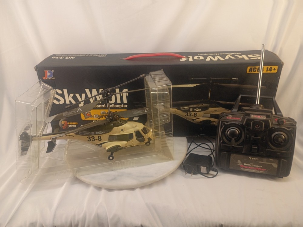 JD Skywolf RC 3 Ch Helicopter, Used, UNTested