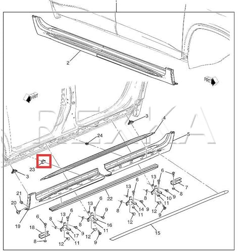 Rocker Panel Moulding Clip, Panel Retainer Clip Replacement for GM 10pcs
