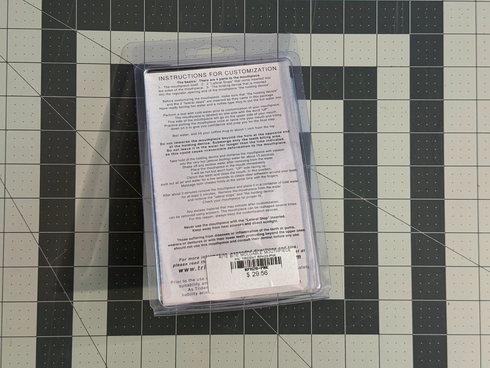 Trident Rite Bite Moldable Mouthpiece - PINK