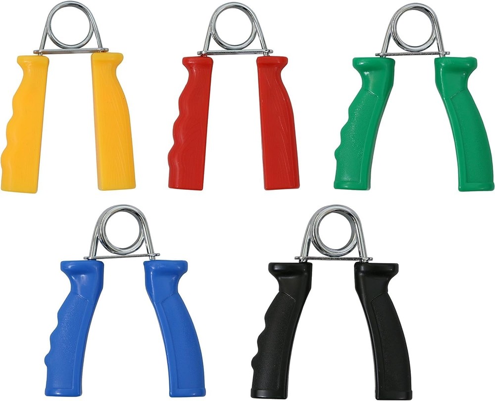 CanDo Hand Grip Exerciser 5 Pair Set, X-Light - X-Heavy, Rehab & Athletic