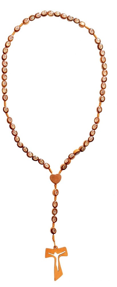 JC Walsh & Sons Wooden Saints of Ireland Rosary Beads Hanging Blister Box