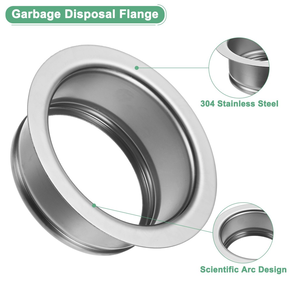 1-Pack Garbage Disposal Sink Flange for Garbage Disposal [Silver]