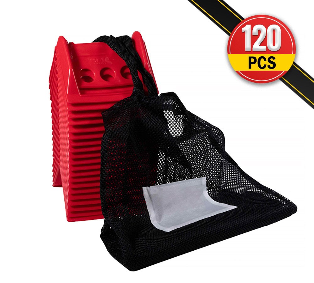 120Pc Red 4"x6" Flatbed Edge Protectors w/ Carrying Case Strap Corner Protector