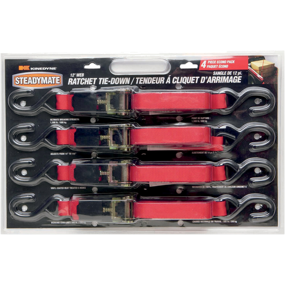 Steadymate Ratchet Tie-Down - 4 Pack | 15531