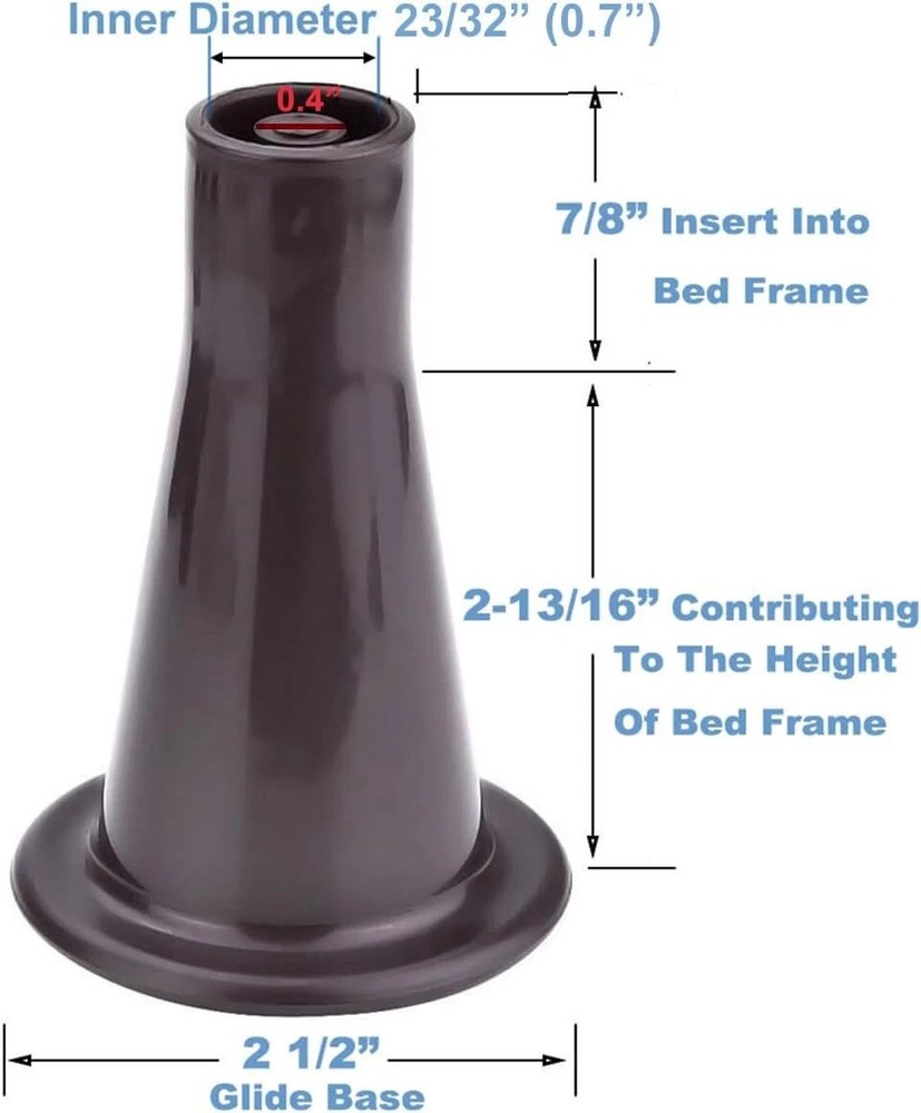 6PCS Reinforced Bed Frame Feet That Replace Wheels. Prevent Sliding. Sturdy