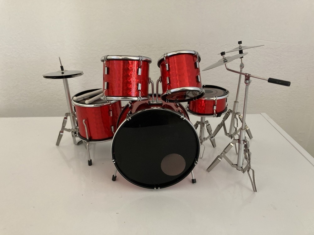 Miniature Red Drum Set, Drums Kit