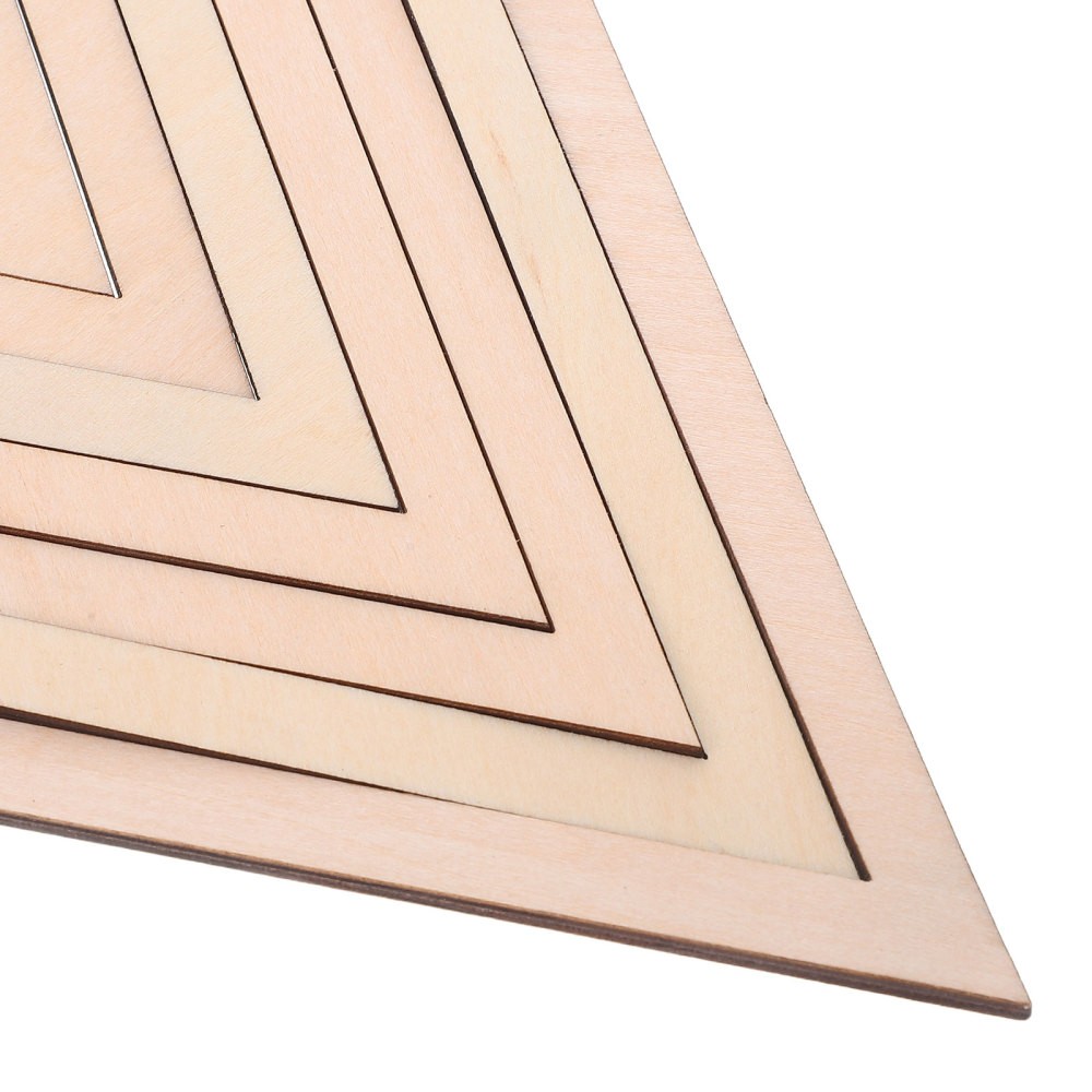 1 Set Ceramics Plate Forming Molds - Triangular Pottery Tools Wooden Concentric