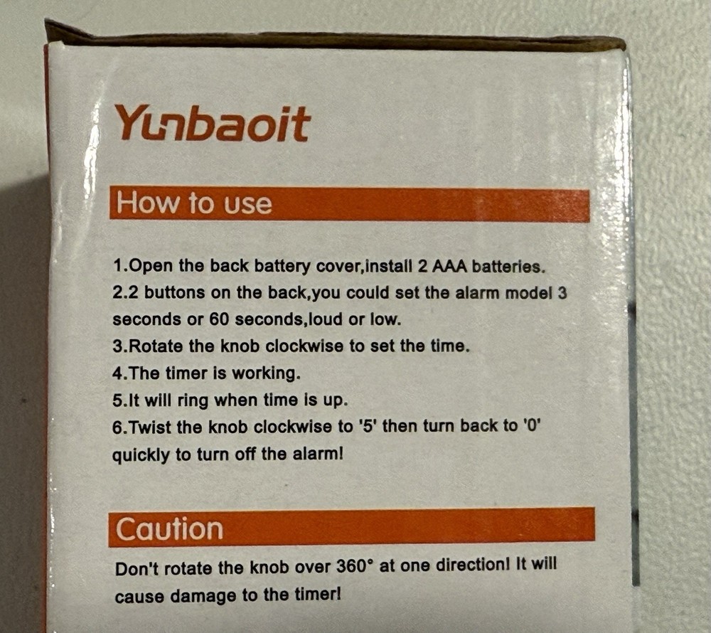 Yunbaoit Visual Analog Timer Silent Countdown Clock, Time Management Tool