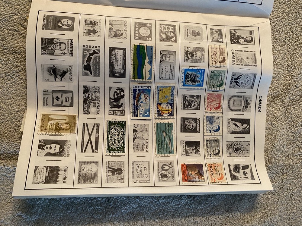 1970’s Stamp Collecting Book with Stamps