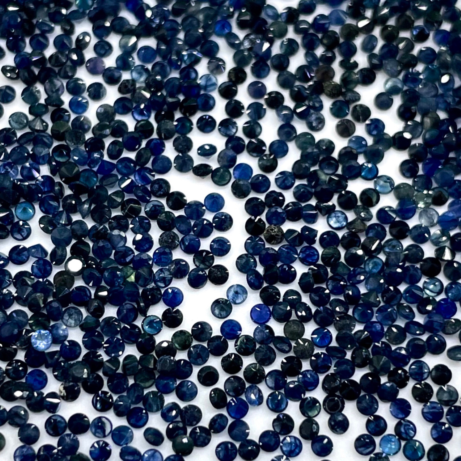 100 Pcs Natural Blue Sapphire 1.6mm Round Cut Calibrated Loose Gemstones Lot