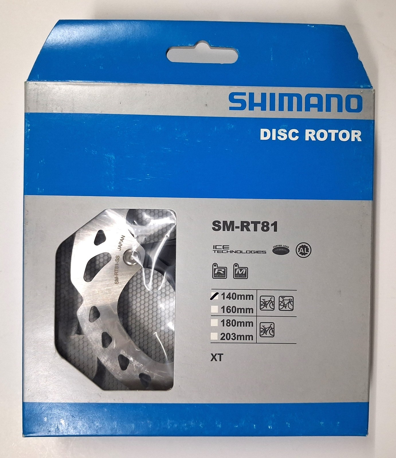 Shimano XT SM-RT81 140mm Disc Rotor Center Lock w/Lockring New Free Shipping
