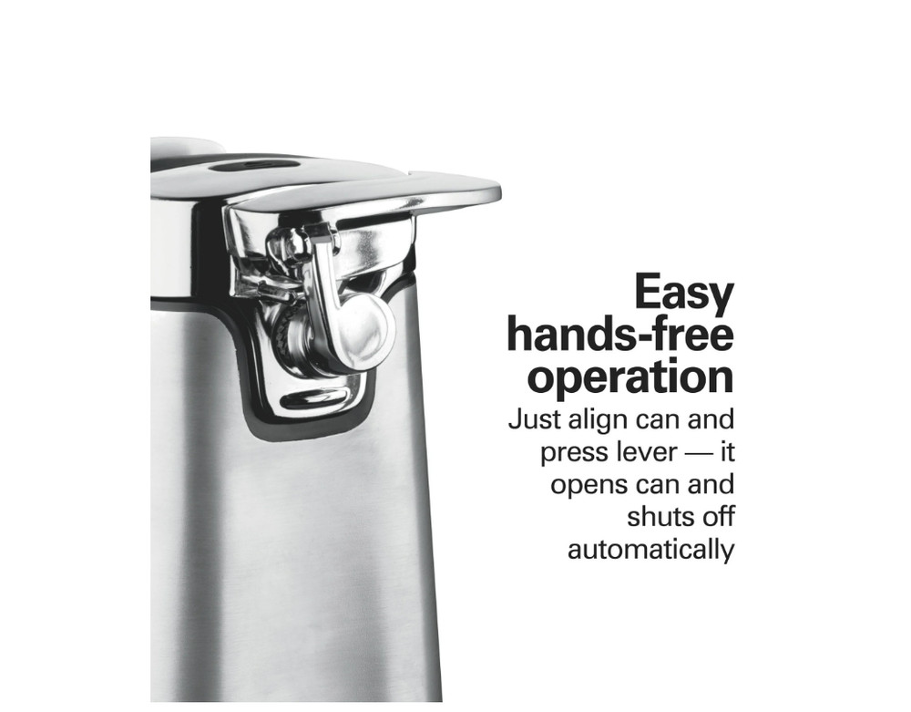 Hamilton Beach SureCut Automatic Electric Can Opener with Multi Tool, Stainless
