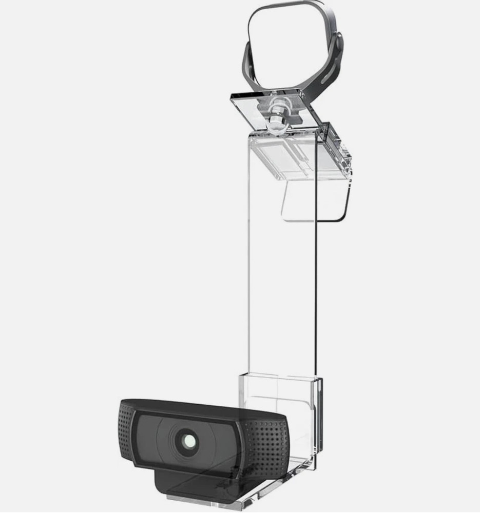 PlexiCam Pro V2 | Center Screen/Middle Screen Webcam Mount | Position Any Webcam