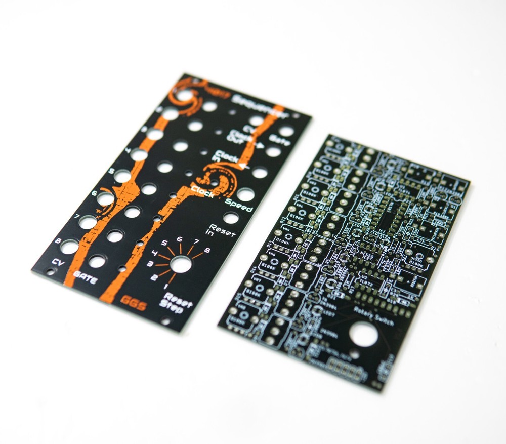 4017 Step Sequencer / Eurorack Synth / PCB & Front Panel / DIY CV/Gate Sequencer