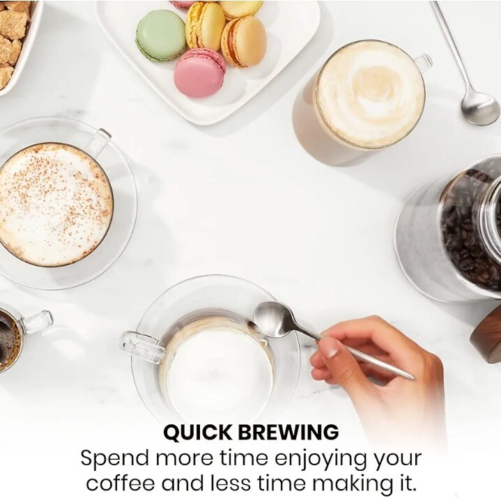 Chefman 6-in-1 Espresso Machine with Steamer, Automatic One-Touch Coffee Maker,