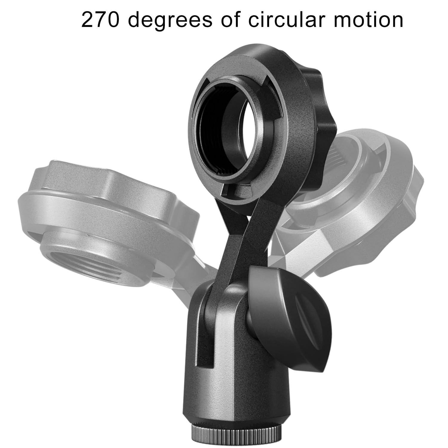 LUORNG Condenser Microphone Holder Standard Interface 3.74 inches, Black