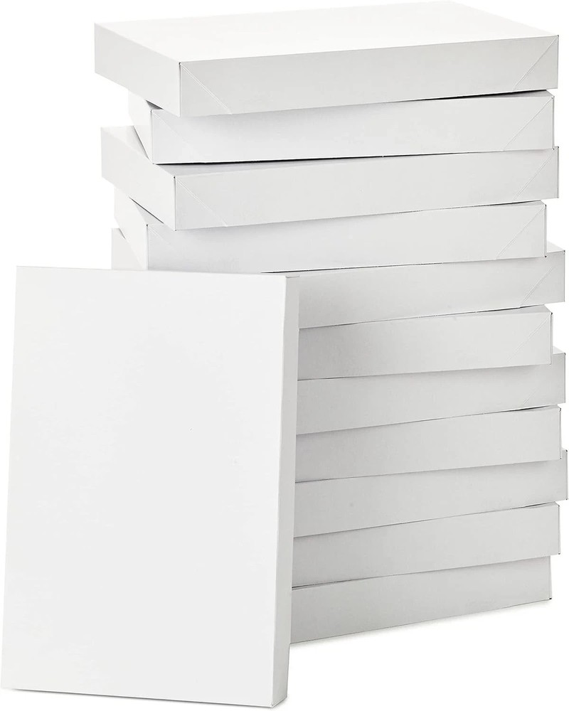 Hallmark XLarge Gift Boxes with Lids (12 Robe Boxes, Select Size, White