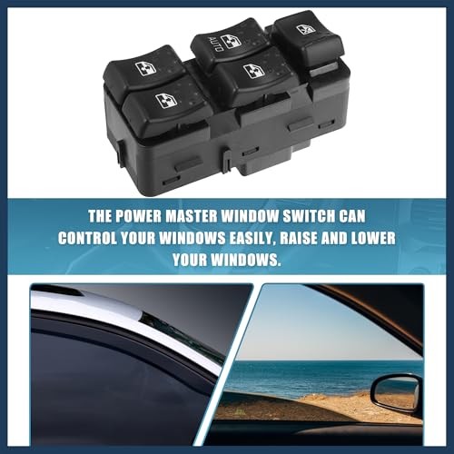 Power Window Switch, Front Left Driver Side Window Control Switch with Removal