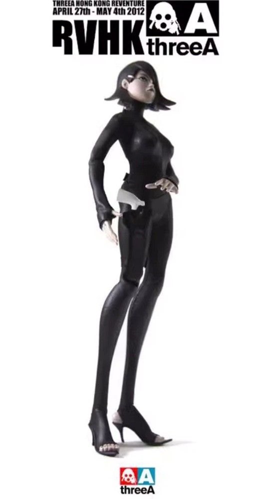ThreeA 3A Popbot Lady Sham Black Version 1/6th Scale /Excellent Condition.