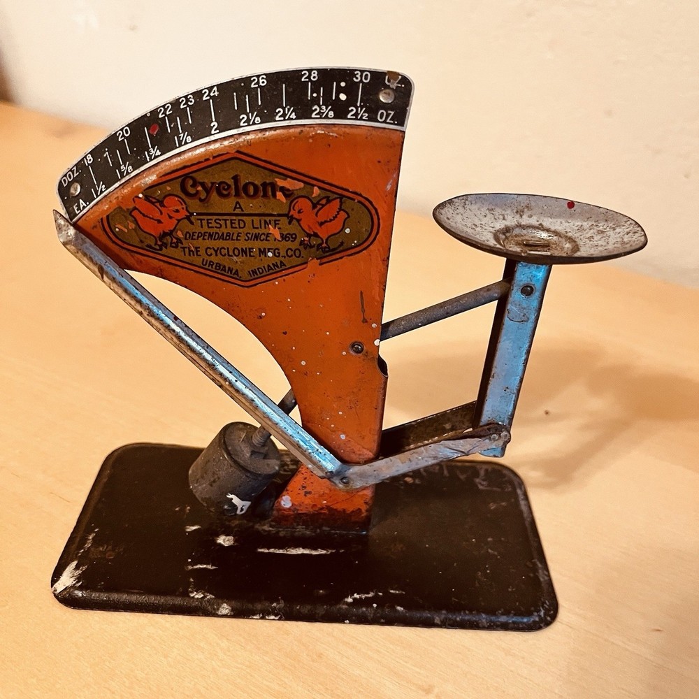 Cyclone Egg Scale Orange Black Silver VINTAGE