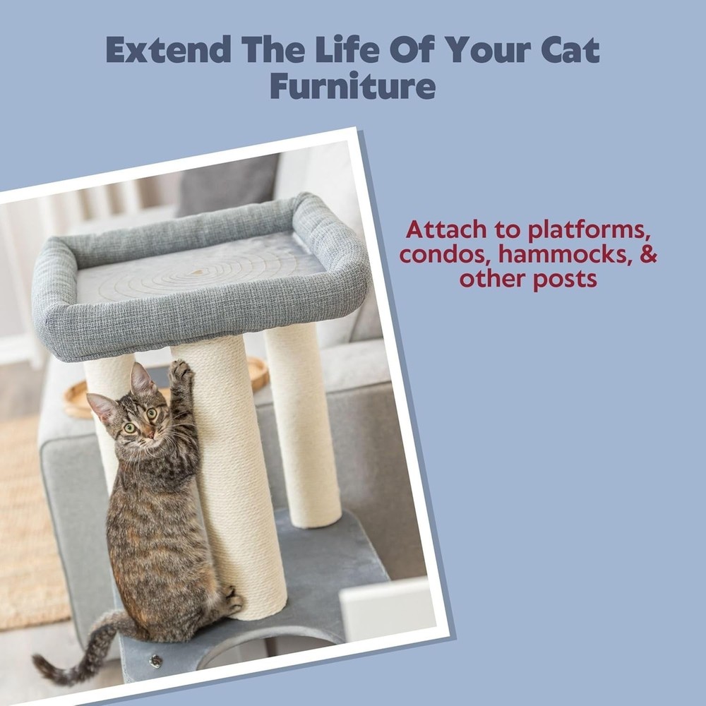 Replacement Sisal Post for Cat Scratching Posts, Backup Scratcher for Indoor ...