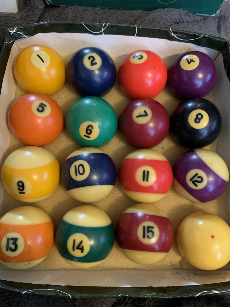 Vintage Billiards Pool Ball Set
