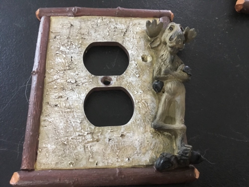 Decorative Moose Single Electric Outlet Cover