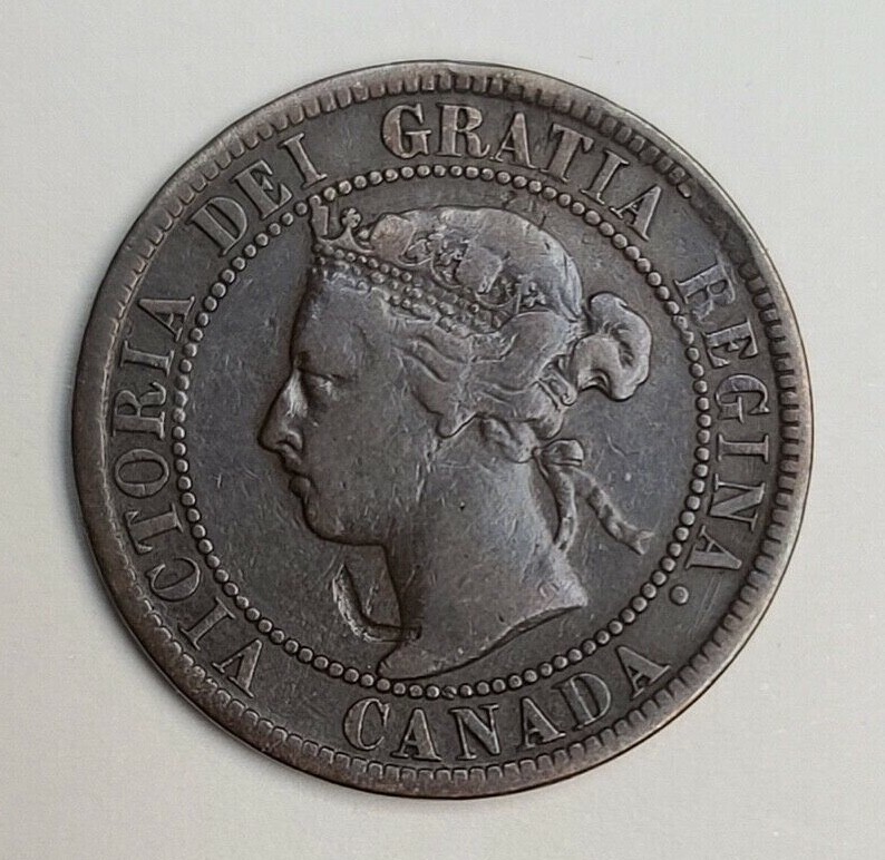 Canada 1899 Large Cent Lamination Error (Invt840)