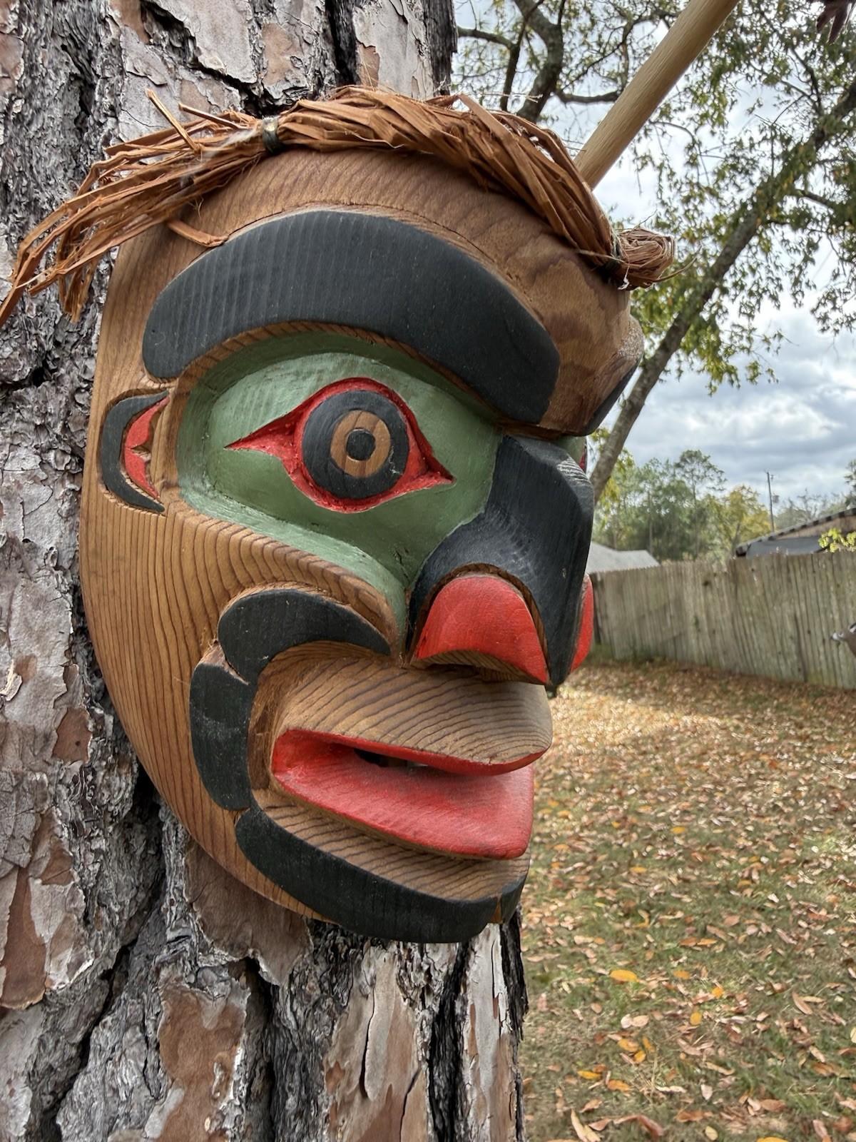 Northwest Coast Carved Cedar Full Moon Mask by Alfred Robertson
