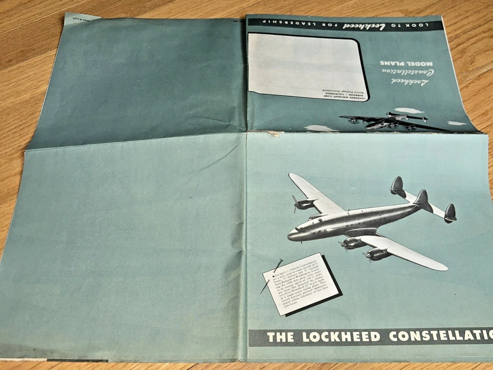 1944 LOCKHEED CONSTELLATION MODEL PLANS
