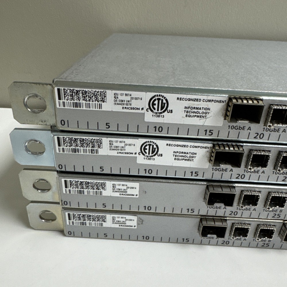 Ericsson KDU 137 557/4 R2A O/E Conversion Unit 10GbE 1U Rack Telecom Pulled Work
