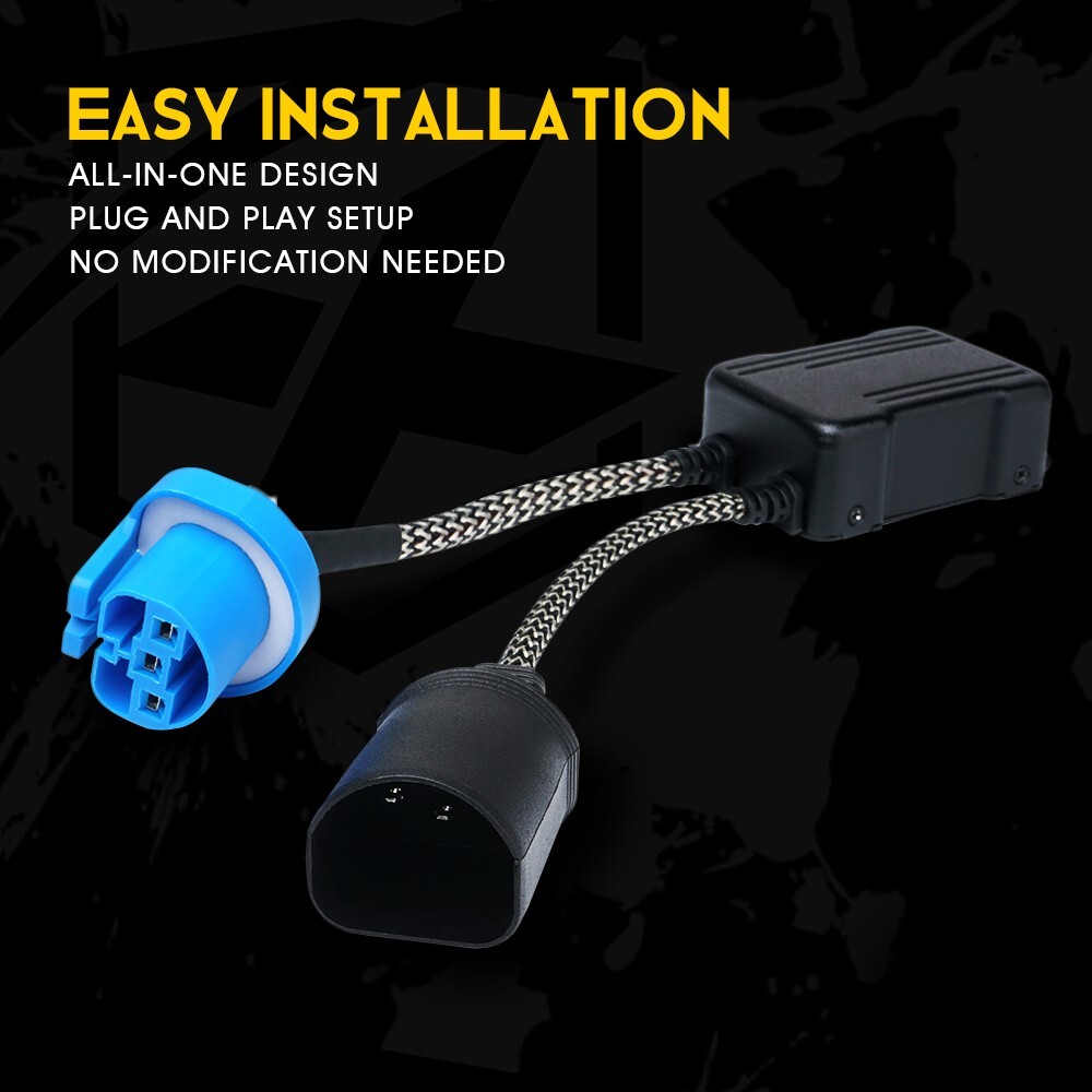 2X HB5 9007 Headlight Canbus Anti Flicker Error Free Resistor Canceller Decoder