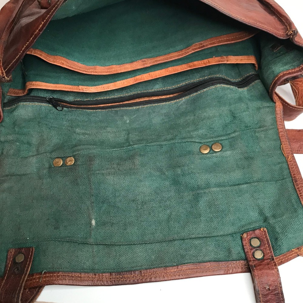 Vintage Brown Leather Shoulder Bag