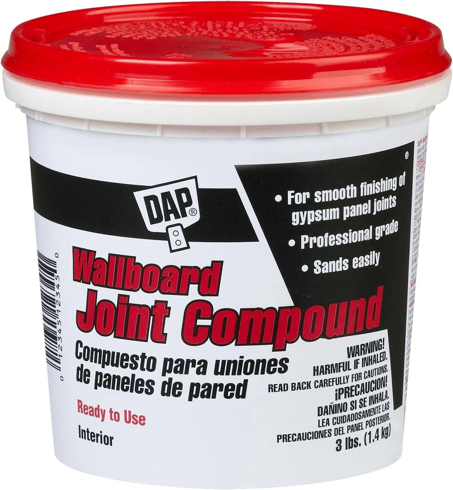 Wallboard Joint Compound White 3 Lb Drywall Patch Repair