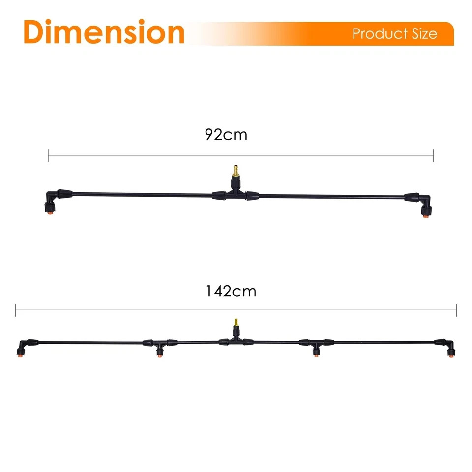 Poly Boom Sprayer Wand 4 Nozzle with Brass Fitting