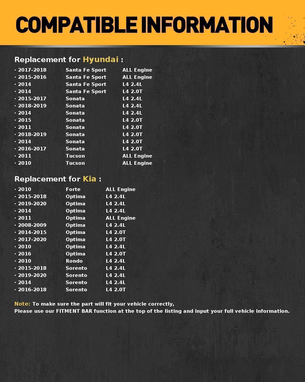 Starter Fit For 2015-2018 Kia Optima 2.4L 2017-2018 Hyundai Santa Fe Sport 6975N