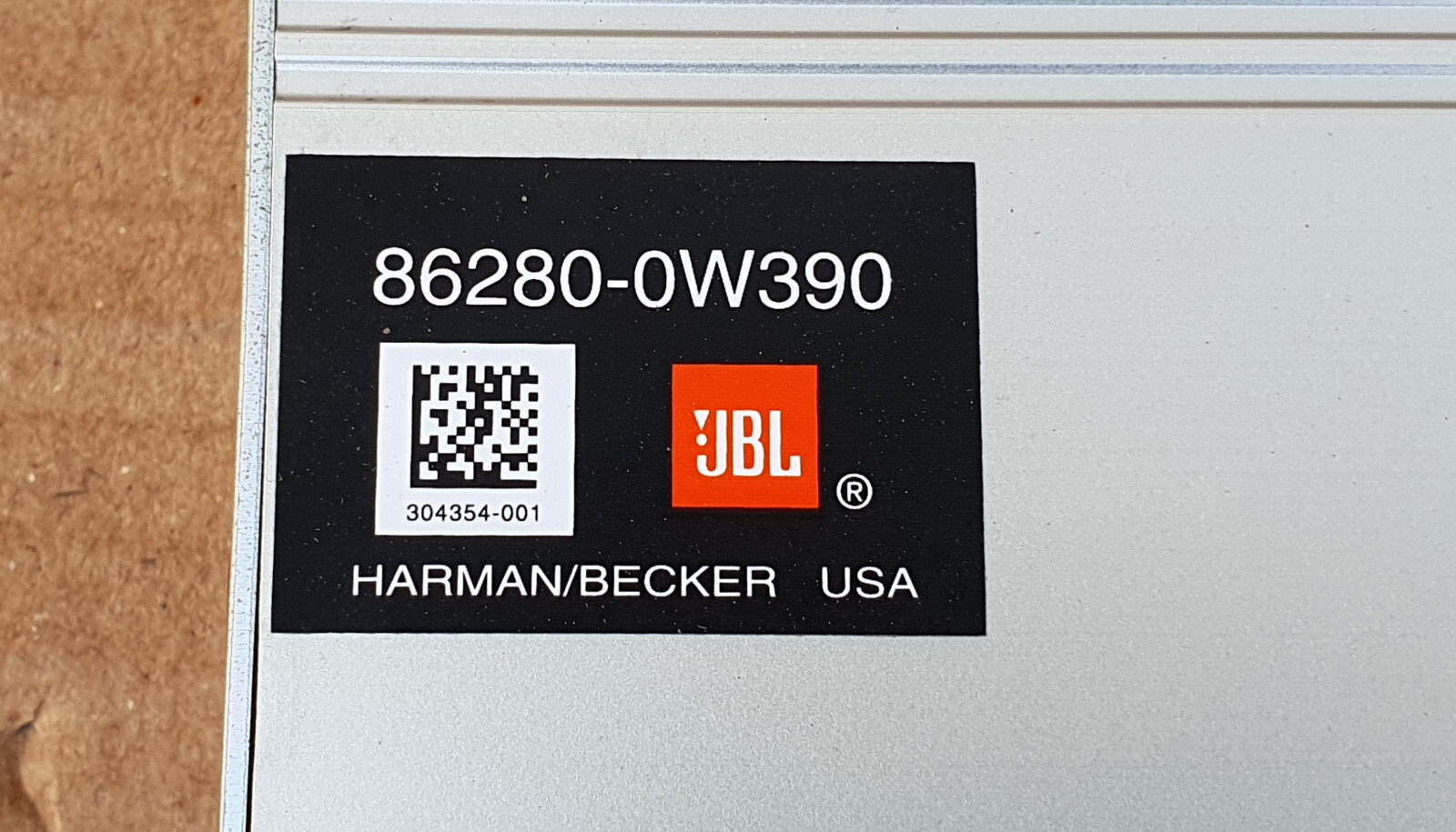 Toyota Camry 2007-2011 JBL Amplifier 86280-0w390 Oem Used 862800w390