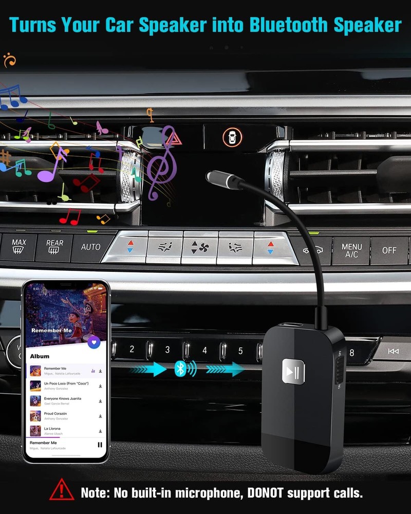 Golvery Upgraded Bluetooth 5.3 Receiver for Speaker, Wireless Audio Adapter...