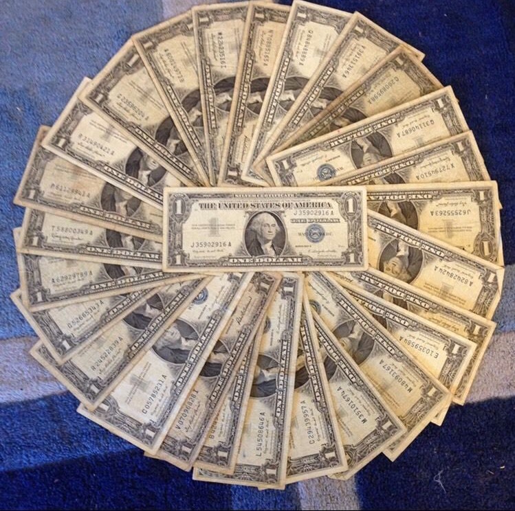 ✯1923-1957 One Dollar Note ✯ $1 Silver Certificate G-AU ✯ Bill Blue US Currency✯