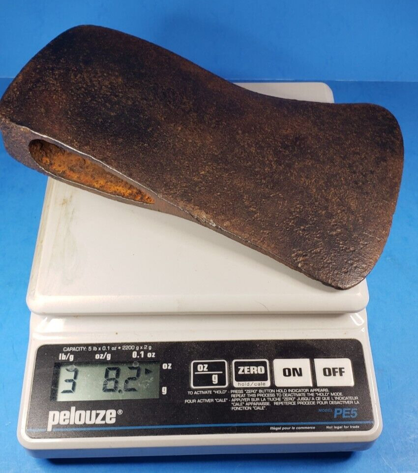 Axe Head Single Bit Unmarked 3 pounds 8.2 ounces