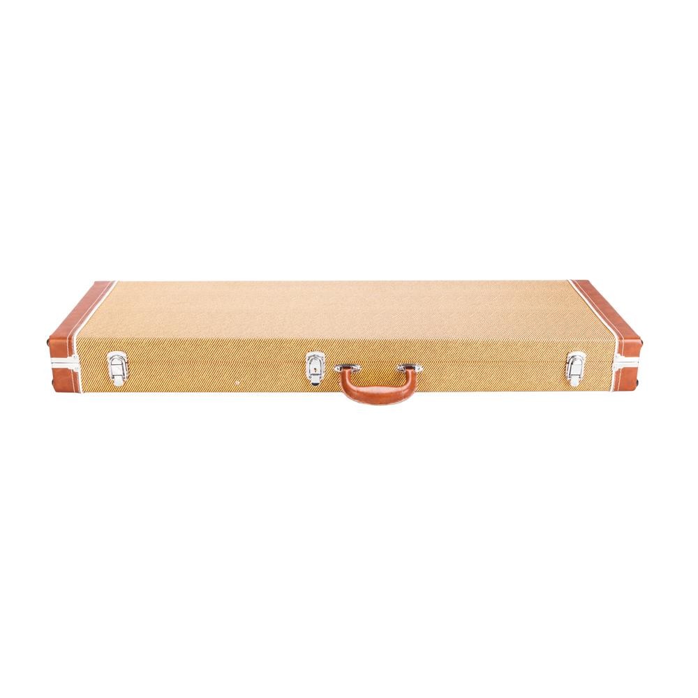 Glarry High Grade Electric Guitar Square Hard Case Flat Surface Hardware Yellow