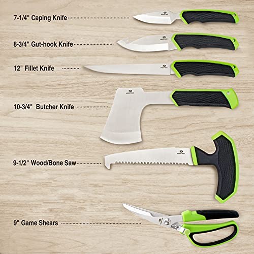 Hunting Field Dressing Kit - 10 Piece Portable Butcher Game Processing Set