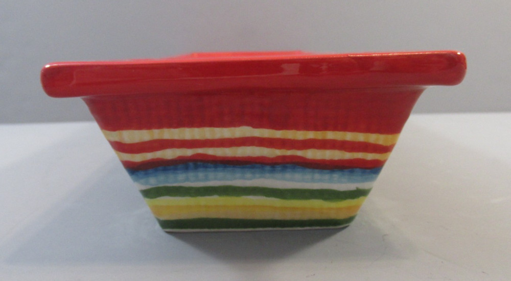 2014 Avon Striped Ceramic Condiment Server (no box) - 4 Sections