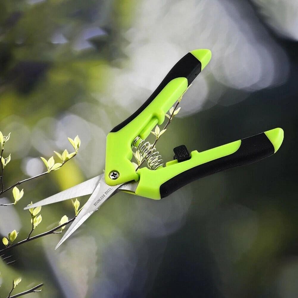 6 Pack Curved Blade Garden Scissors Trimmers Harvest Pruning Plants Trimming